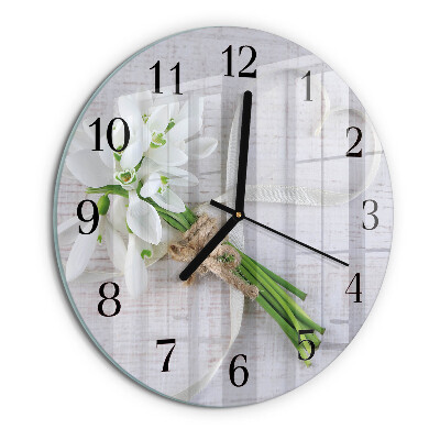 Round wall clock Bouquet of Flowers