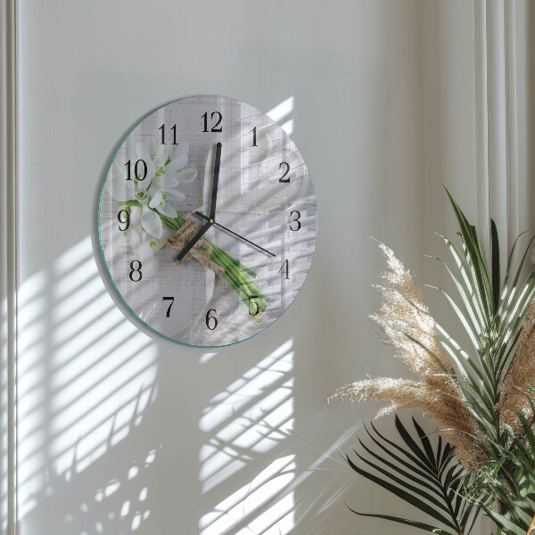 Round wall clock Bouquet of Flowers