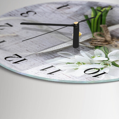 Round wall clock Bouquet of Flowers