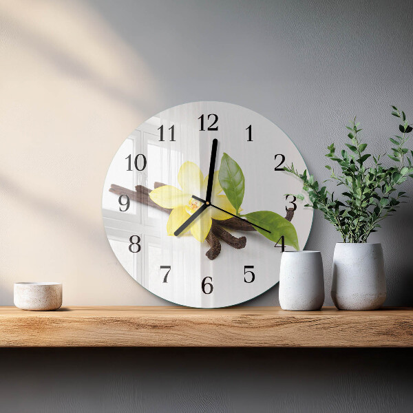 Round wall clock Vanilla Orchid