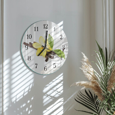 Round wall clock Vanilla Orchid