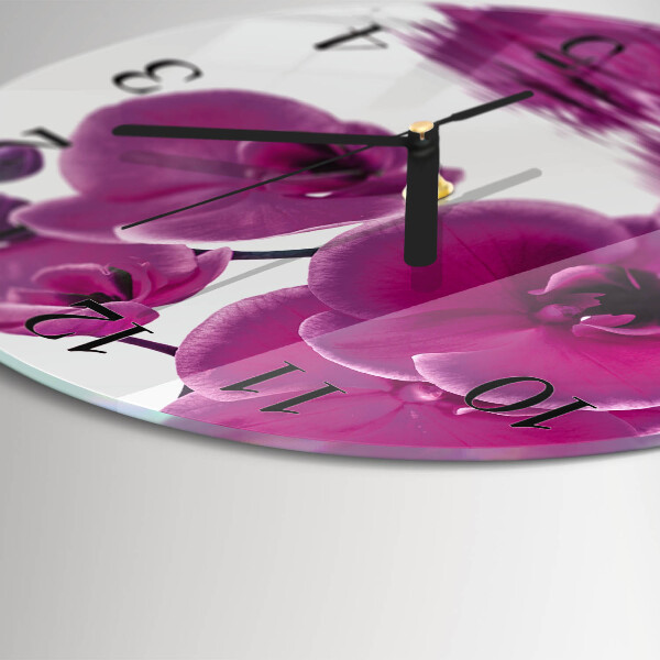 Round wall clock Orchid