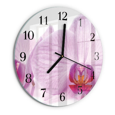 Round wall clock Orchid