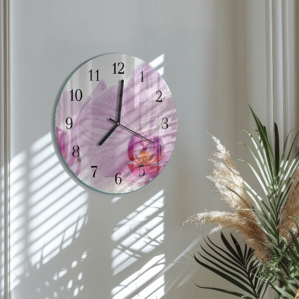 Round wall clock Orchid