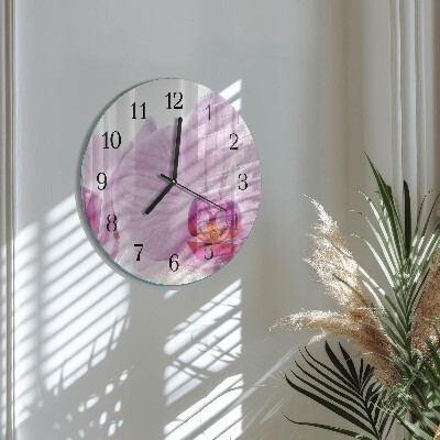 Round wall clock Orchid