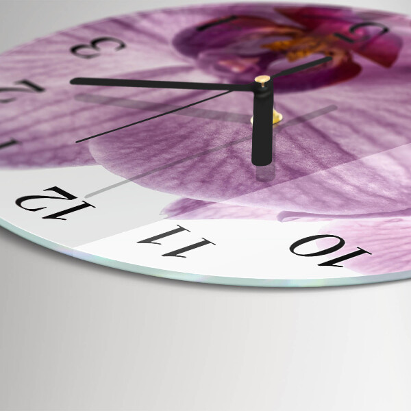 Round wall clock Orchid