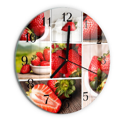 Round wall clock Strawberries