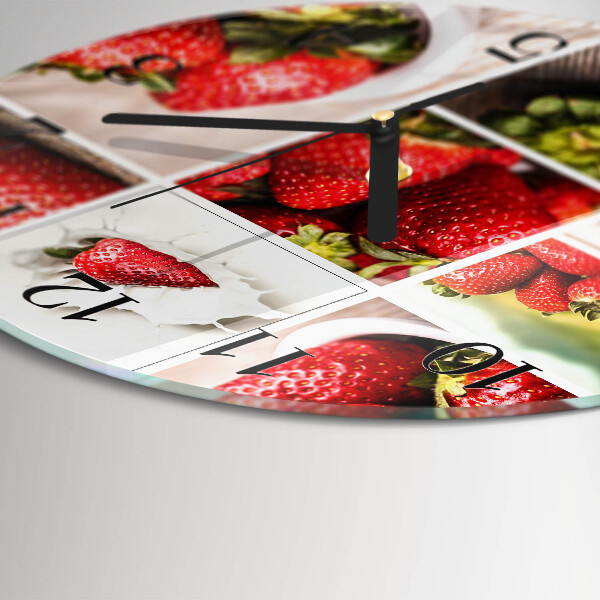 Round wall clock Strawberries