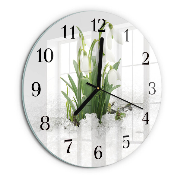 Round wall clock Snowdrop