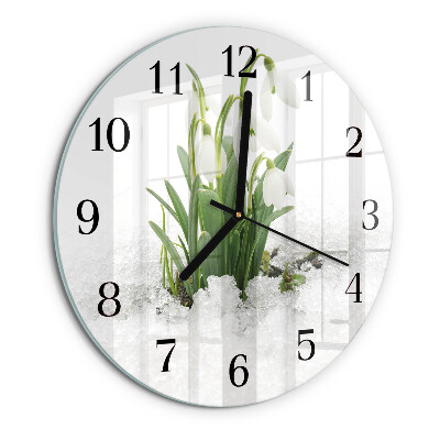 Round wall clock Snowdrop