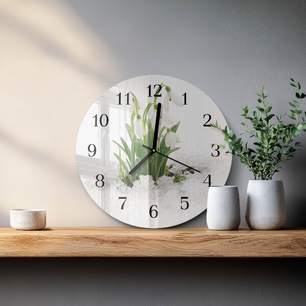 Round wall clock Snowdrop