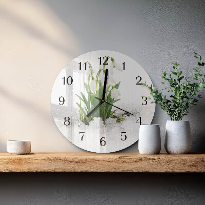 Round wall clock Snowdrop
