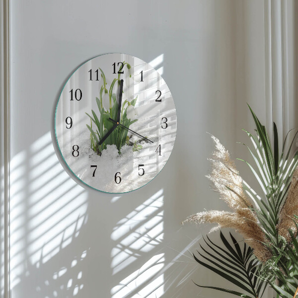 Round wall clock Snowdrop