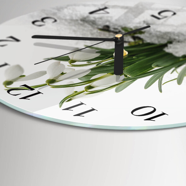 Round wall clock Snowdrop
