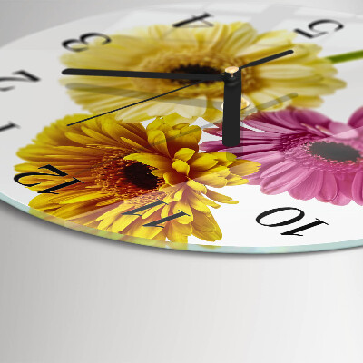 Round wall clock Flowers