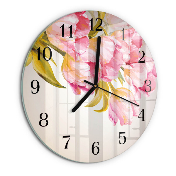 Round wall clock Watercolors