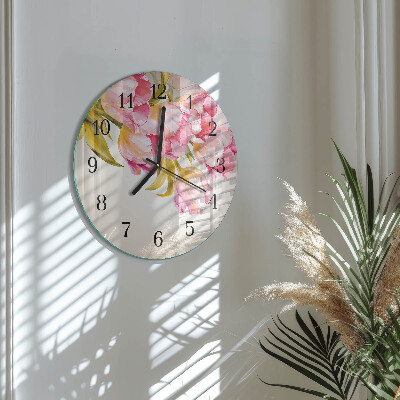 Round wall clock Watercolors