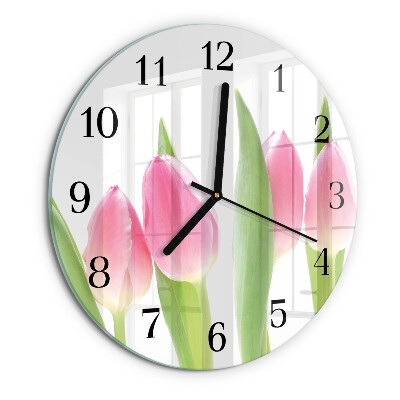 Round wall clock Tulips