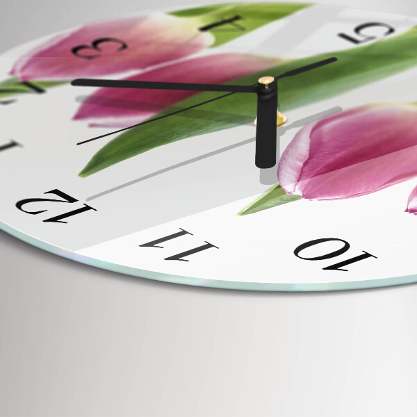 Round wall clock Tulips