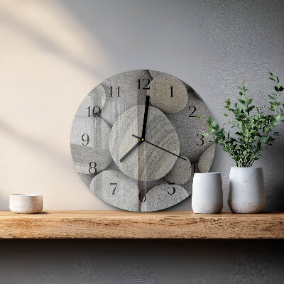 Round wall clock Stones