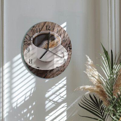 Round wall clock Coffee