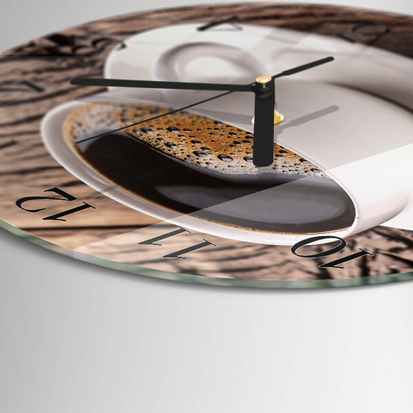 Round wall clock Coffee