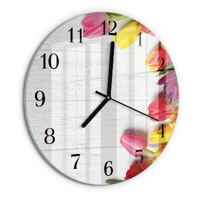 Round wall clock Tulips