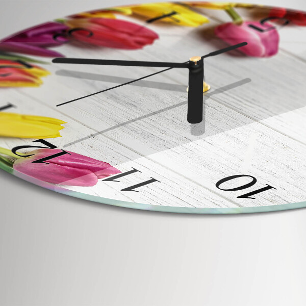 Round wall clock Tulips