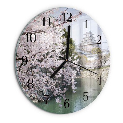 Round wall clock Cherry Trees