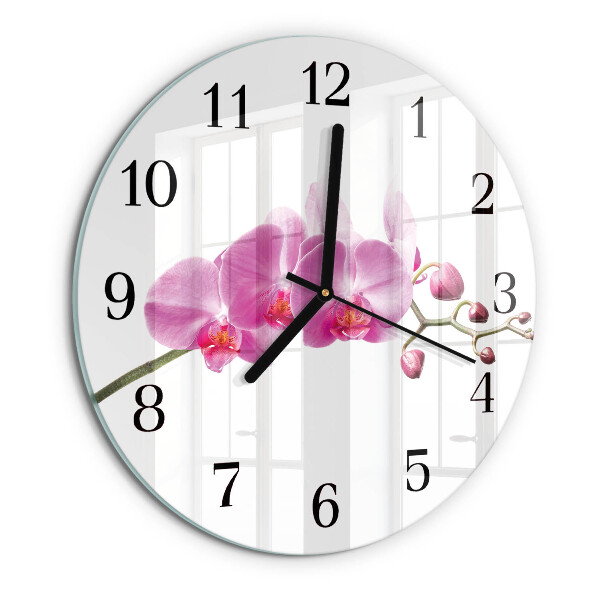 Round wall clock Orchid