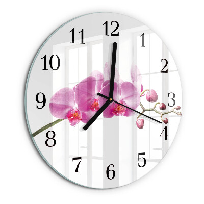 Round wall clock Orchid