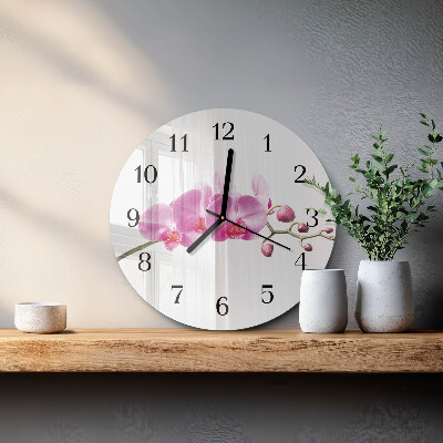 Round wall clock Orchid