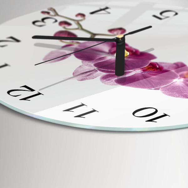 Round wall clock Orchid