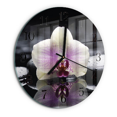 Round wall clock Orchid
