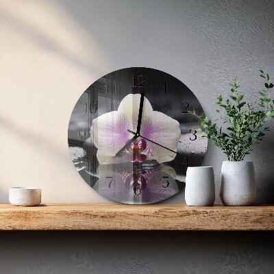 Round wall clock Orchid