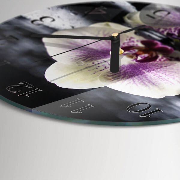 Round wall clock Orchid
