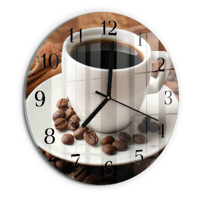 Round wall clock Coffee