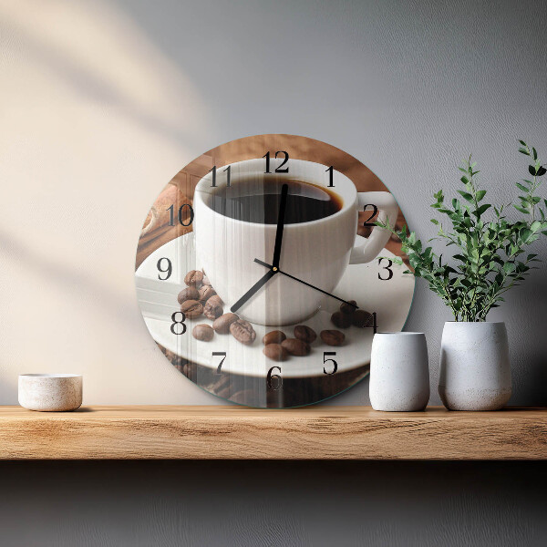 Round wall clock Coffee