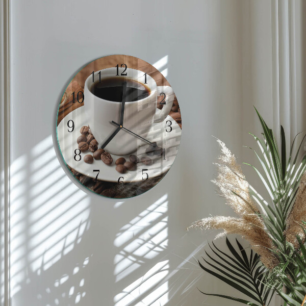 Round wall clock Coffee