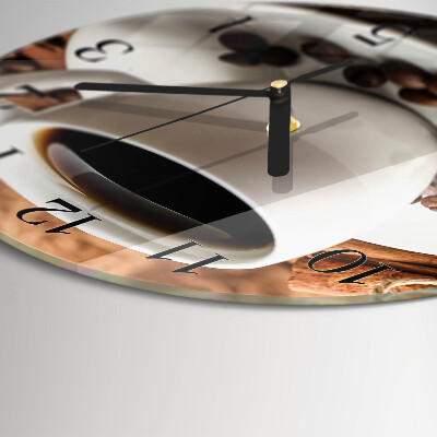 Round wall clock Coffee