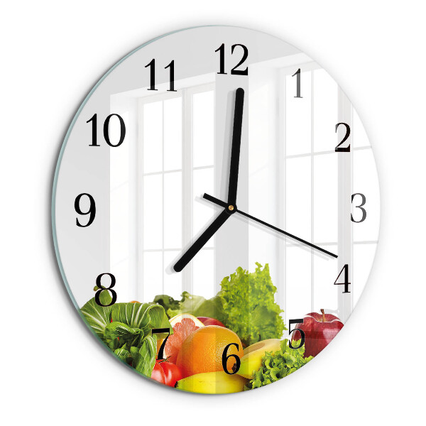 Round wall clock Vegetables