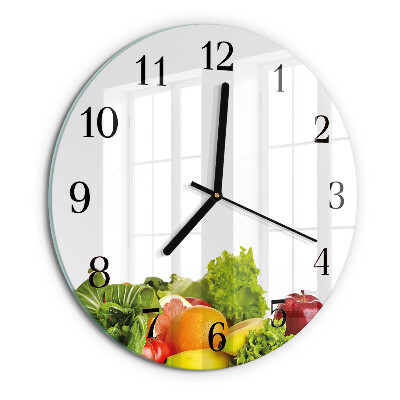Round wall clock Vegetables