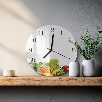 Round wall clock Vegetables