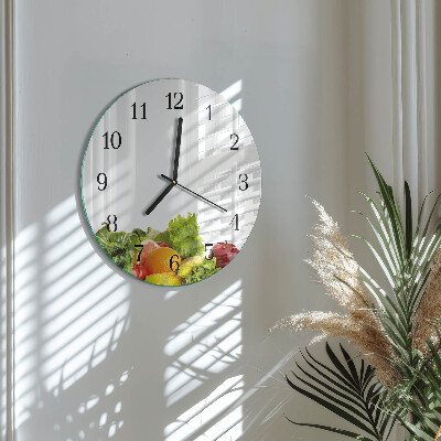 Round wall clock Vegetables