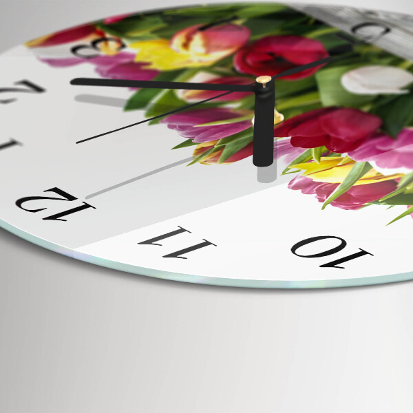 Round wall clock Tulips