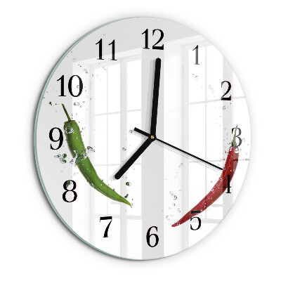 Round wall clock Chili peppers