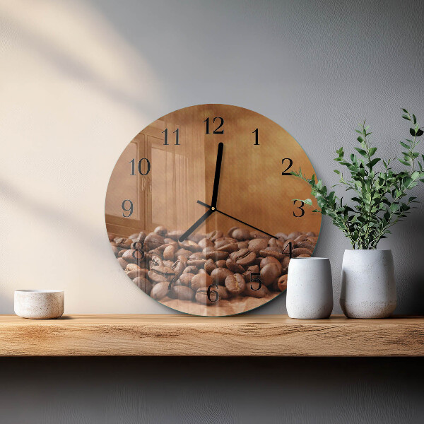 Round wall clock Coffee Beans
