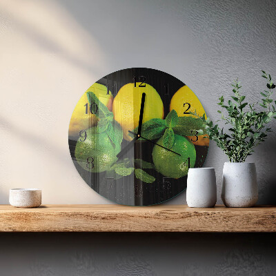 Round wall clock Lemons