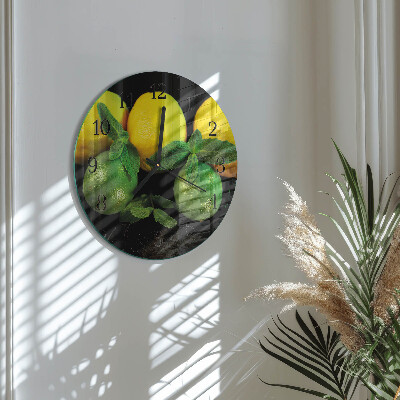 Round wall clock Lemons