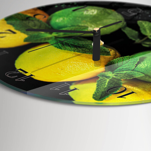 Round wall clock Lemons